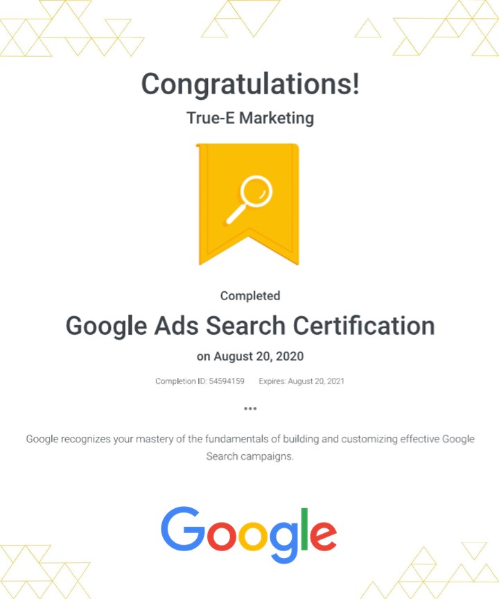 SEO Company Markham Google Ads Search Certification
