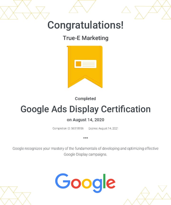 Toronto PPC Services Google Ads Display Certification